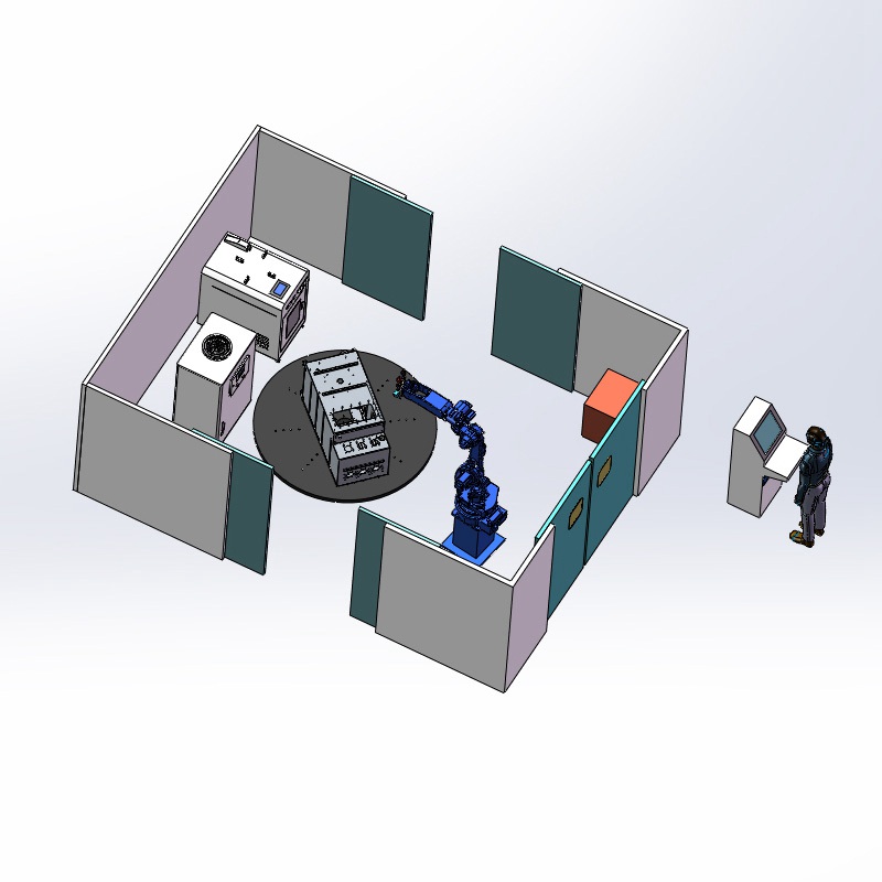 充氣柜機(jī)器人激光焊接