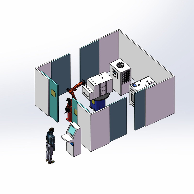 充氣柜機(jī)器人激光焊接