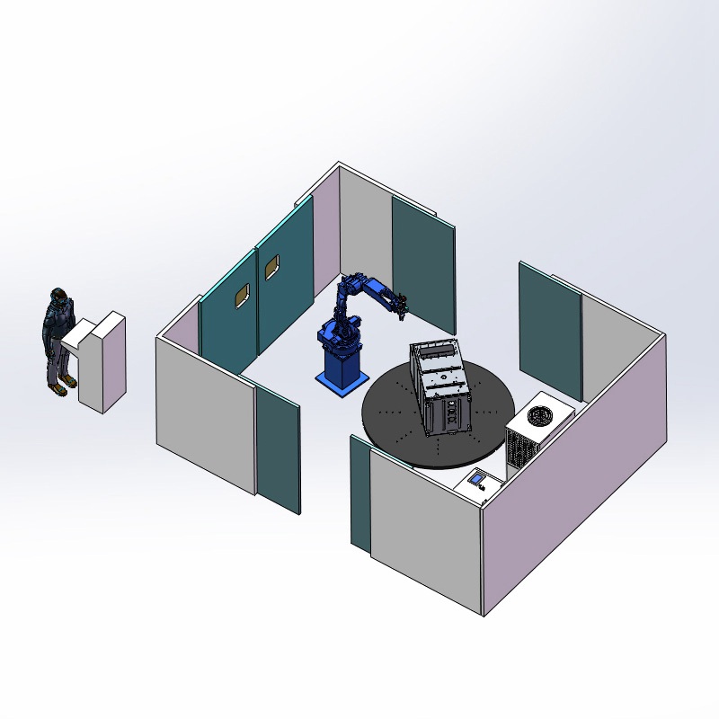 充氣柜機(jī)器人激光焊接
